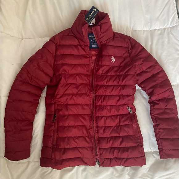 US POLO ASSN Fitted Puffer Jacket XS NEW with tags - Picture 3 of 4